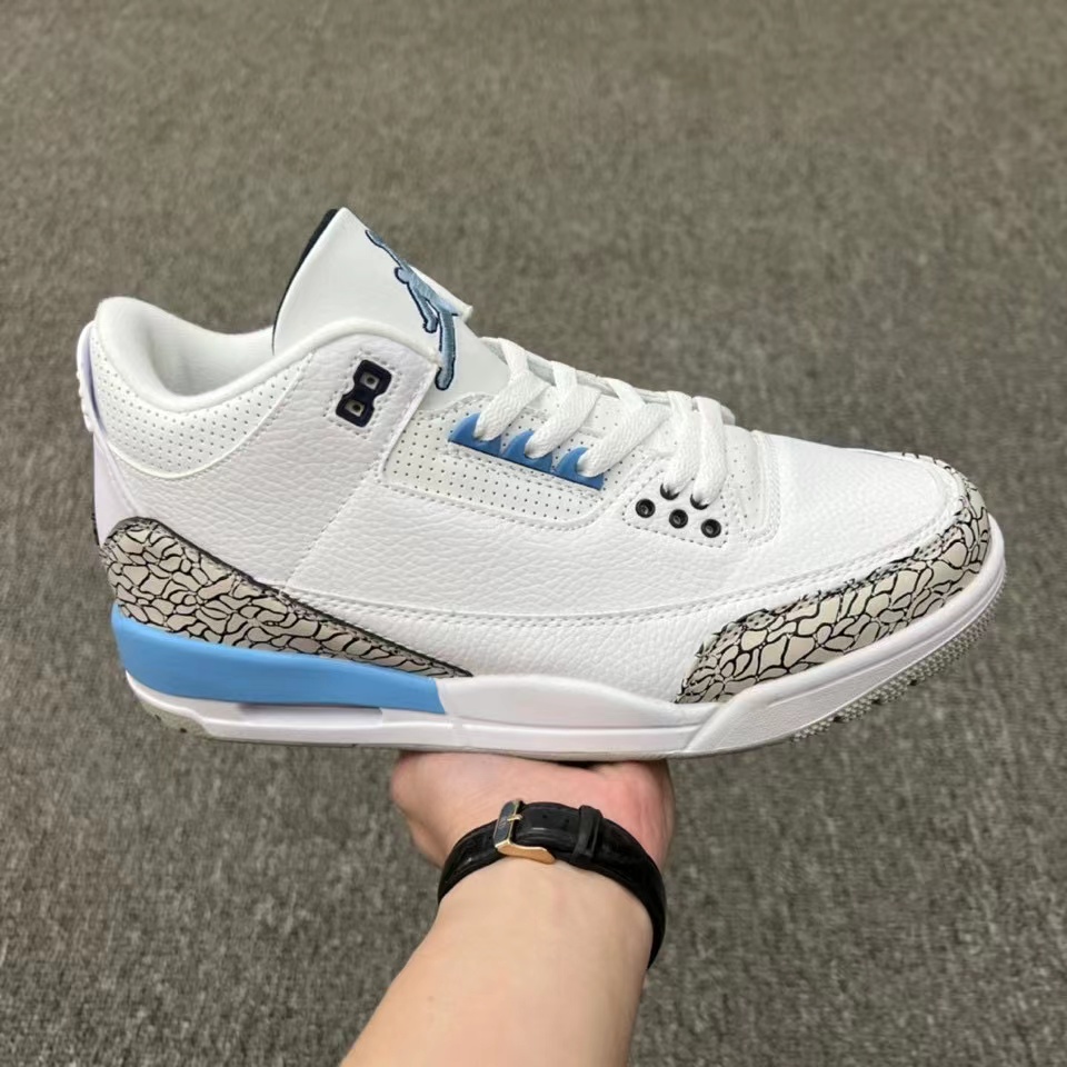 Men's Running weapon Air Jordan 3 White/Bue Shoes 089 Men's Running weapon Air Jordan 3 White/Bue Shoes 089